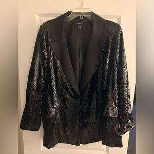 Forever 21 Shimmering Black Sequin Blazer
